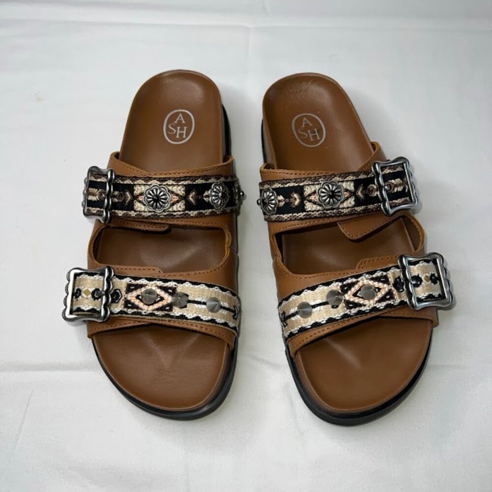 Ash Sandal Size 38 New-Leather Upper-Never Worn. Bohocountry Southwestern Spike